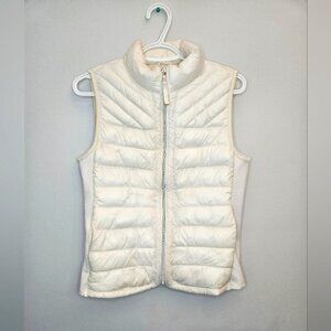 COPY - Gap Puffer Vest.  Cream. Size M